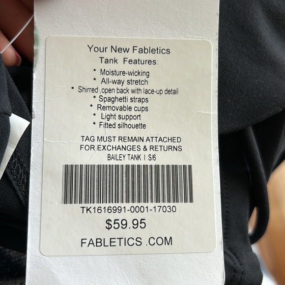 Fabletics black strap Bailey top - Picture 5 of 5